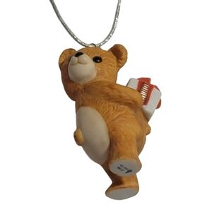 1986 Porcelain Cinnamon Bear, 4th in the Series, Hallmark Christmas